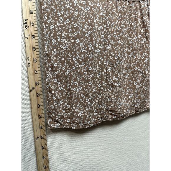 Rachel Paige Floral Palazzo Pants Crochet Peekaboo Wide Leg Elastic Waist Small - Picture 5 of 9